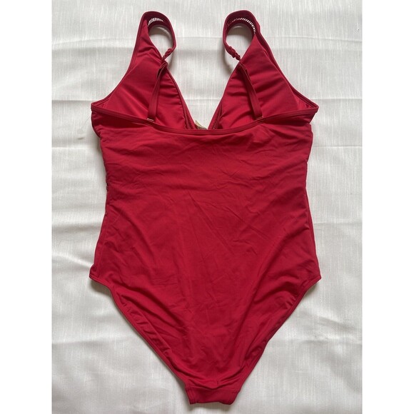 Sea Level Swim Essentials Spliced One Piece Swimsuit In Red Sz 12 New W/O Tag - Picture 6 of 10